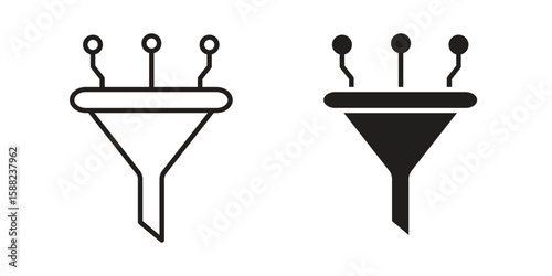 Sales funnel icon line style graphic design .editable vectors.