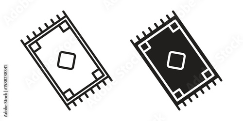 Rugs icon line style graphic design .editable vectors.