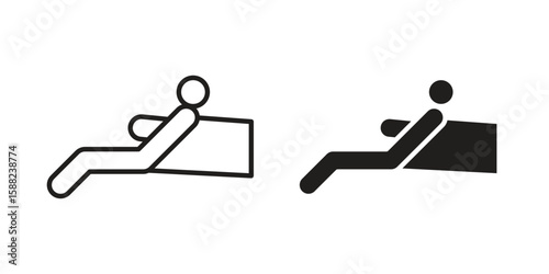 Resting icon line style graphic design .editable vectors.