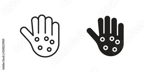 Rash hand icon line style graphic design .editable vectors.
