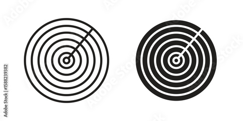 Radar detection icon line style graphic design .editable vectors.