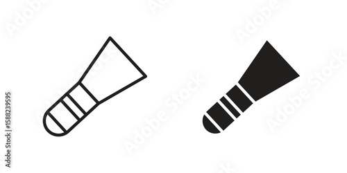 Putty knife icon line style graphic design .editable vectors.