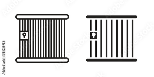 Prison icon line style graphic design .editable vectors.