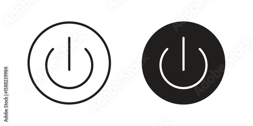 Power icon line style graphic design .editable vectors.