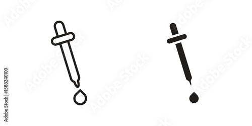 Pipette icon line style graphic design .editable vectors.