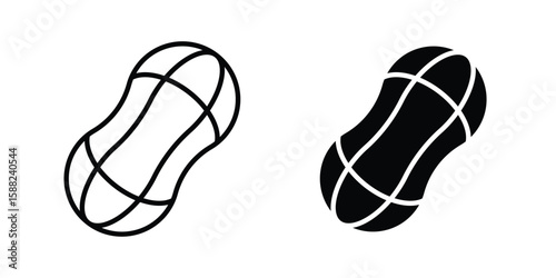 Peanut icon line style graphic design .editable vectors.