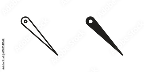 Needle icon line style graphic design .editable vectors.