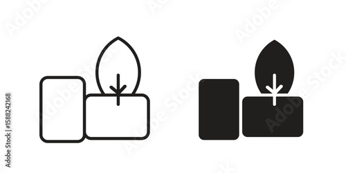 Mint gum icon line style graphic design .editable vectors.