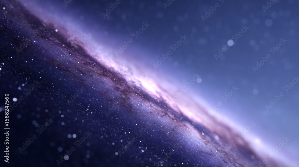 Fototapeta premium Deep space spiral galaxy with swirling purple nebulae and countless stars