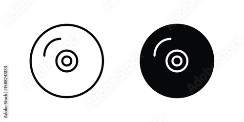 DVD icon line style graphic design .editable vectors.
