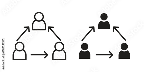 Coordinate icon line style graphic design .editable vectors.