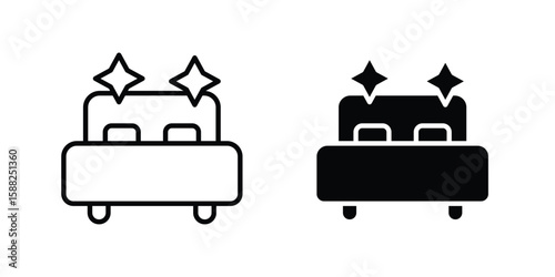 Clean Room icon line style graphic design .editable vectors.