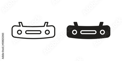 Car bumper icon line style graphic design .editable vectors.