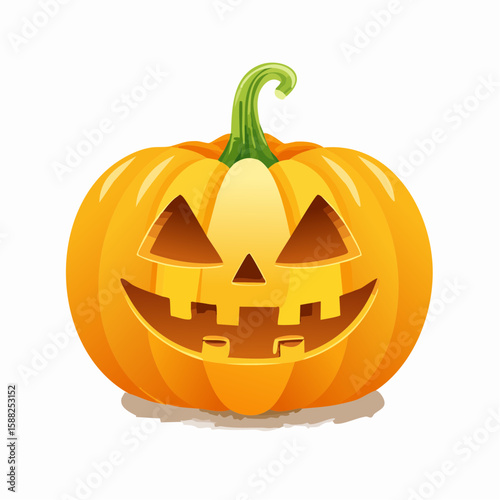 Classic Halloween Pumpkin - Grinning Jack-o'-Lantern