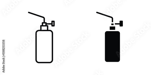 Blowtorch icon line style graphic design .editable vectors.