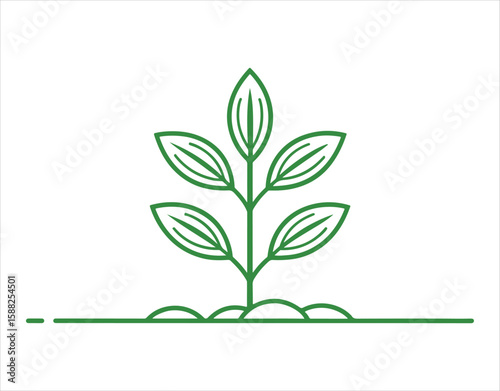 Vector Icon Illustration of a Plant Icon