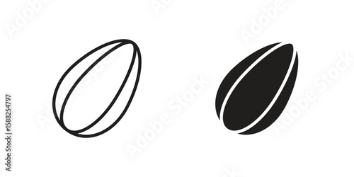 Almond icon line style graphic design .editable vectors.