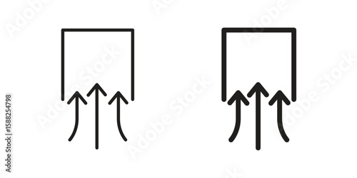 Air suction icon line style graphic design .editable vectors.