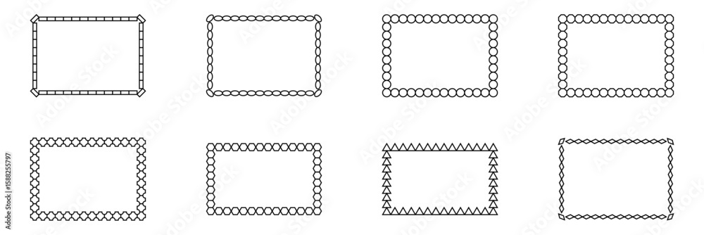 Obraz premium rectangle frame. rectangle borders set. Quote poster.shapes rectangle frame. Empty text box. design element. Vector illustration