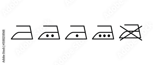 Natural Ironing Icon Set