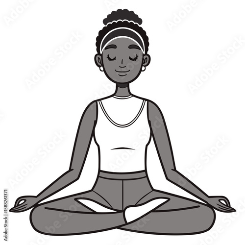 Woman meditating in lotus pose meditation yoga
