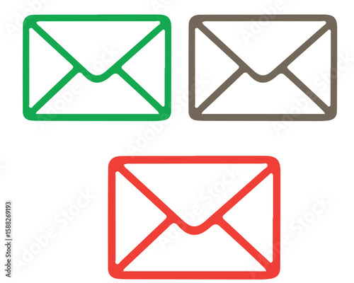 “Gmail Icon Vector – Email Envelope, Google Mail Logo, Communication Symbol, Message UI Design”

