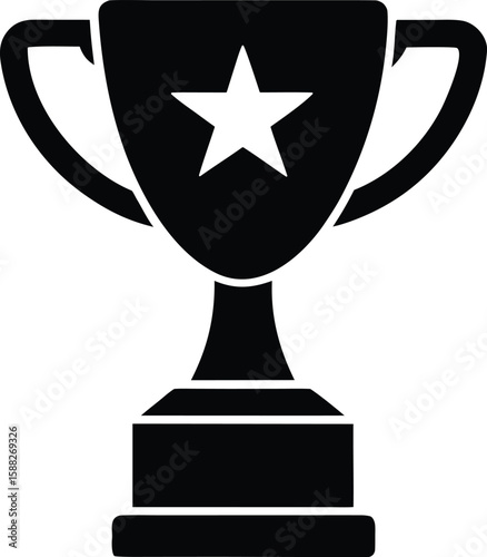 award trophy vector icon.