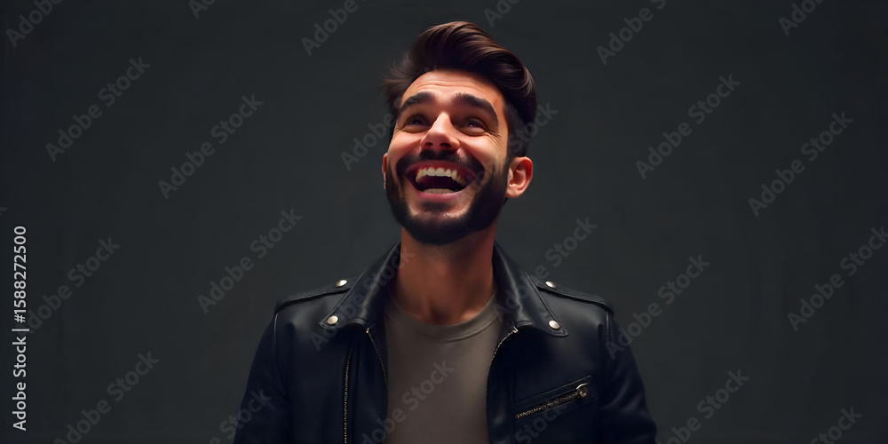 Obraz premium A man potrait (worker, bussinesman) illustration, vector.