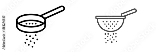 Comparison of two types of kitchen strainers used for separating solids from liquids in cooking preparations