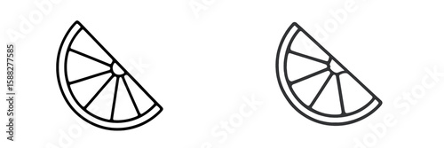 Slices of lemon in black and white design showcasing vibrant freshness and simplicity