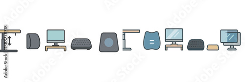 Collection of ergonomic office furniture designs showcasing various styles and features for modern workspaces
