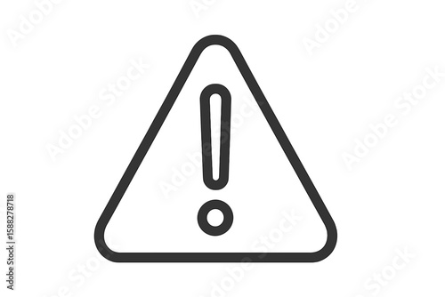 Warning symbol indicating caution, often used for safety notices and alerts in various environments