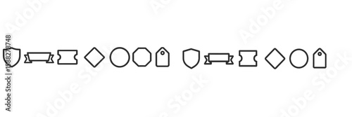Shapes and symbols displayed in a linear arrangement emphasize design versatility and creativity in crafts