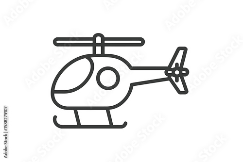 Helicopter in flight over a city skyline on a bright and clear day showcasing modern urban scenery