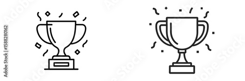Trophies representing achievement and success displayed in a minimalist style