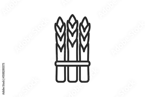 Fresh asparagus bundle displayed on a clean background highlighting the vegetable's vibrant texture and shape