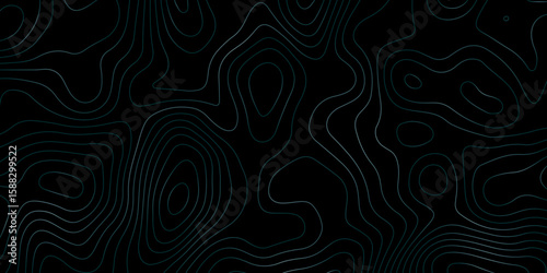 Futuristic black background with glowing contour lines, resembling a topographic map. Perfect for technology, sci-fi themes, or abstract design with depth and modern elegance.









