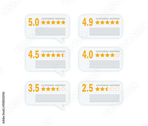 Customer Review Star Rating UI Set