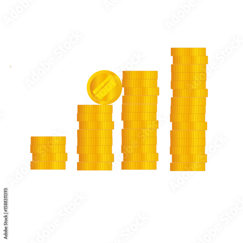 vector design of a pile of gold coins