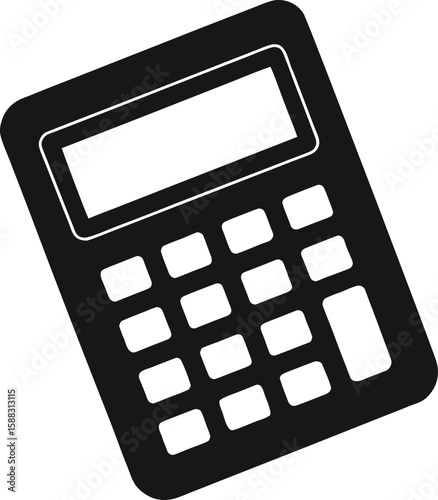 trendy black silhouette vector classic calculator