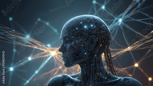 young woman in blue dress