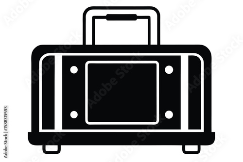 x ray baggage scanner vector icon