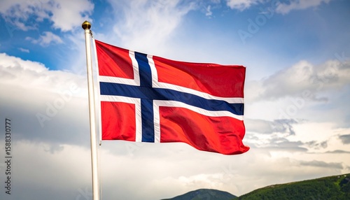 The national flag of Norway