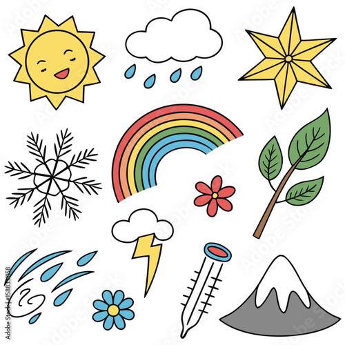 Weather & Nature icons vector