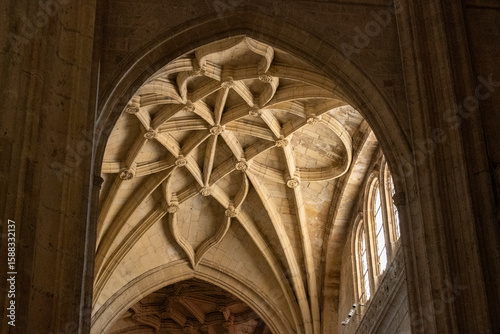 Vaulted Ceiling of the Cathedral in Segovia dedicated to the Assumption of the Virgin Mary and to Saint Fructus