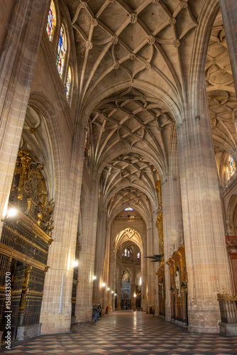 Cathedral de Santa Maria de Segovia in the historic city of Segovia, Castilla y Leon, Spain.