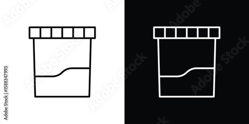 Urine test icon. Thin linear web icons