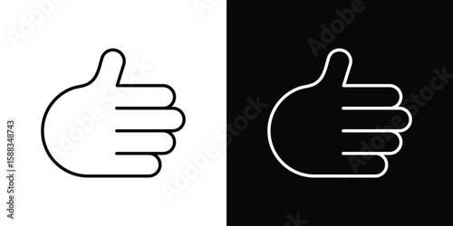 Thumb up icon. Thin linear web icons