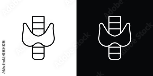 Thyroid icon. Thin linear web icons