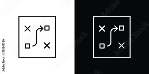 Tactical icon. Thin linear web icons